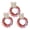 Pink, variant on 6Pcs Hair Ties Soft Woolen Woven Elastic Hair Bands Braided Design Ponytail Bun Hair Ropes with Pom Poms Hair Accessories