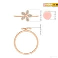 thumbnail image 5 of ANGARA Natural Pave-Set Diamond Daisy Ring in 14K Rose Gold for Women (Size-1.5mm | Color-K | Clarity-I3) | April Birthstone, Birthday, Anniversary, Jewelry Gift for Women | Natural Diamond Ring, 5 of 10