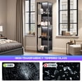 thumbnail image 3 of Papajet 18"×14" Display Cabinet with RGB Lights, 4-Tier Storage Display Case for Collectibles, Adjustable Shelves, MDF and Tempered Glass, Black, 3 of 8