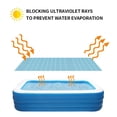 thumbnail image 6 of Rectangle Pool Cover, Easy Set Up Rectangle Inflatable Swimming Pool Cover Dustproof Pools Protector, Fits 9.8ft X 6.5ft Frame Pool and Solar Pool Cover for Garden Outdoor Pools Cover(5ft X 6.5ft), 6 of 6