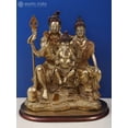 thumbnail image 3 of 12" Brass Shiva-Parvati Statue with Ganesha | Handmade | Made In India, 3 of 4
