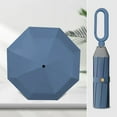 thumbnail image 3 of Compact Windproof Travel Umbrella with Novelty Carabiner Handle - 2025 Reflective Strip Design Automatic Open Close Feature 8 Ribs Ideal for Men and Women, 3 of 5