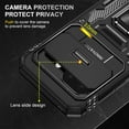 thumbnail image 4 of KOMI for Google Pixel 9a Case with Screen Protector and with Camera Cover, 360°Military Grade Rotatable Kickstand (Heavy Duty) Shockproof Protective, Case for Google Pixel 9a Black, 4 of 5