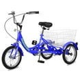 thumbnail image 1 of Lilypelle Tricycles 1 Speed 14/16 Inch Three Wheel Bike Cruiser Trike with Low-Step Through Frame/Large Basket/Backrest Saddle for Boy and Girl, 1 of 8