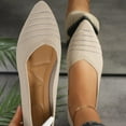 thumbnail image 7 of Flats for Women Comfortable Solid Color Soft Flats Square Toe Ballet Shoes Dressy Slip-ons Loafers Beige 6, 7 of 7