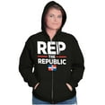 thumbnail image 3 of Dominicana Rep the Republic Cool Flag Zip Up Hoodie Men's Women's Brisco Brands S, 3 of 5