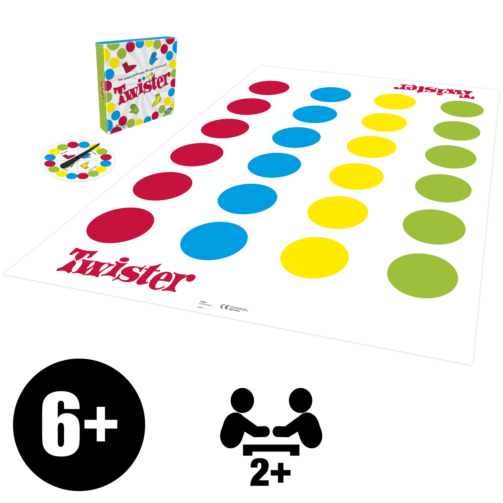 Twister Party Floor Board Game for Kids and Family Ages 6 and Up, 2+ Players - image 3 of 9