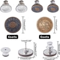 12 Sets 2 Style Iron Zinc Alloy Button Pins for Jeans Garment ...