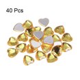 thumbnail image 3 of Uxcell 40 Pcs Acrylic Heart Rhinestone 0.79" Flat Back Plastic Gems Light Brown, 3 of 7