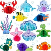 12 Pieces Ocean Sea Animal Honeycomb, Party Favors for Kids Birthday Party Supplies