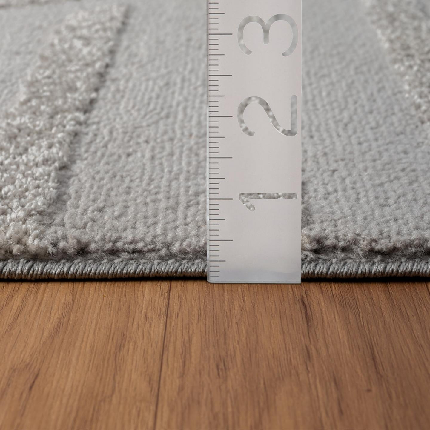 Luxe Weavers Modern Geometric Silver 2x3 Area Rug for Living Room