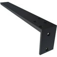 thumbnail image 5 of Ekena Millwork 2 1/2"W x 20"D x 4"H Hidden Support Steel Heavy Duty Bracket w/ Back Plate, Powder Coated Black, 5 of 10