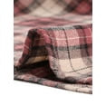 thumbnail image 6 of Unique Bargains Women's Casual Boyfriend Plaid Button Down Flannel Shirt XL Beige Red, 6 of 7