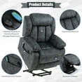 thumbnail image 6 of UHOMEPRO Power Lift Recliner Chair Recliners for Elderly with Heat and Vibration Massage Recliner Chair for Living Room with Infinite Position and Side Pocket, with Remote Control, Blue, 6 of 13