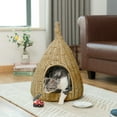 thumbnail image 7 of Natural Willow Pet Sleeping Bed, Cave, Basket For Dog or Cats with Cushion, 7 of 7
