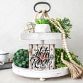 thumbnail image 5 of Zomyto 5"x5" He Is Risen Wooden Box Sign Table Centerpiece Decor Christian Religious Gifts, 5 of 6