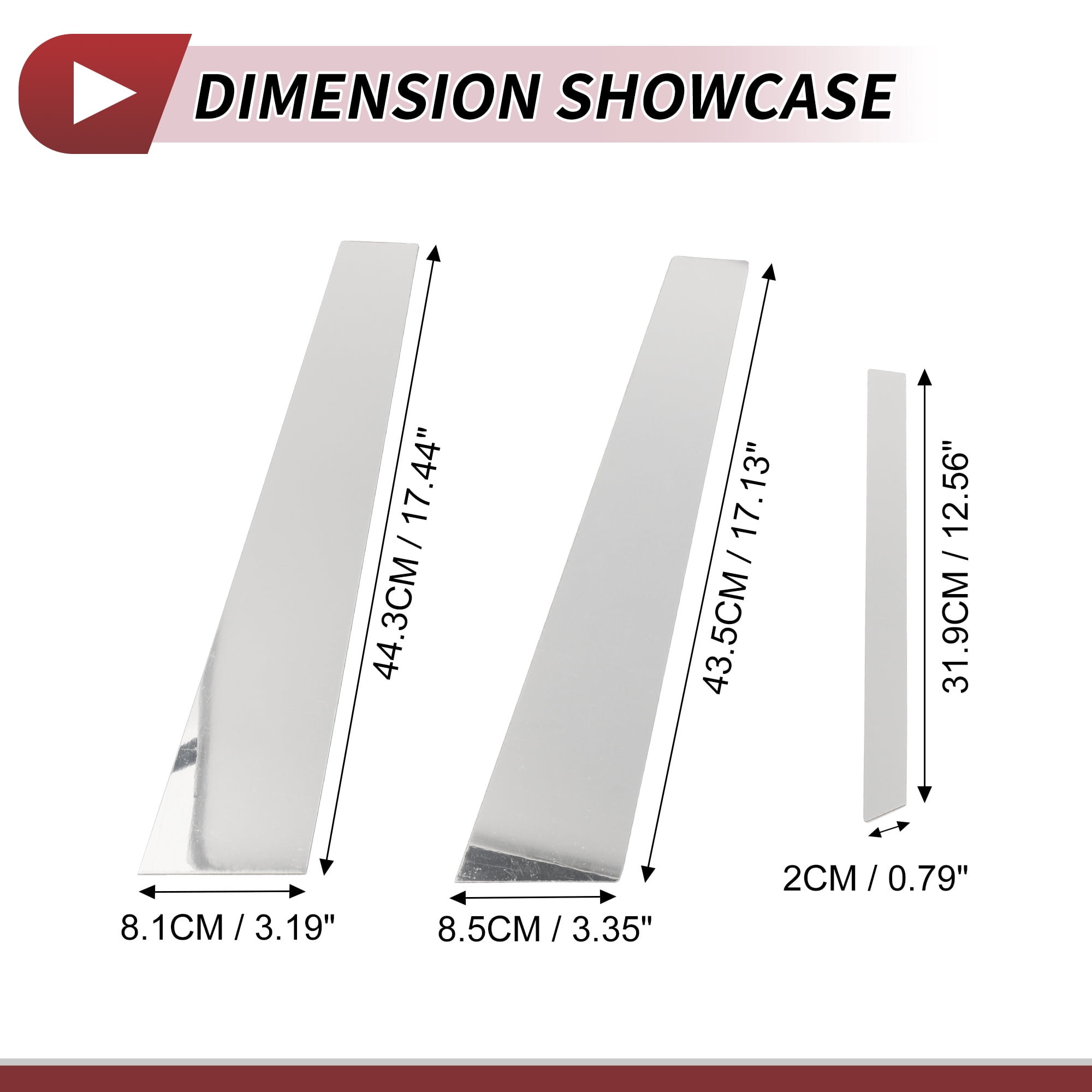 Unique Bargains 6Pcs Window Trim For Mercedes S-Class 2007-2013 Silver Tone