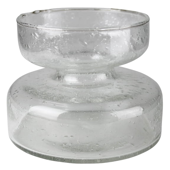 HomArt Seeded Glass Amaryllis Bulb Vase, Clear