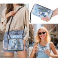 thumbnail image 4 of Yuyamidu Blue Snowman PU Leather Crossbody Bag for Women with Wallet 2‑Piece Shoulder Bag Daily Purse Set Adjustable Strap, Multiple Zipper Pockets, for Christmas Gifting, Daily Casual Outings, 4 of 8