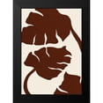 thumbnail image 2 of 1x Studio 14x18 Black Modern Framed Museum Art Print Titled - Monstera Canvas Brown, 2 of 5