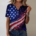 thumbnail image 2 of MEICHEN Women's Summer Printed Tops Short Sleeves Blouse Tops Women's Blouse Short Sleeve T Shirt V Neck T Shirt, 2 of 6