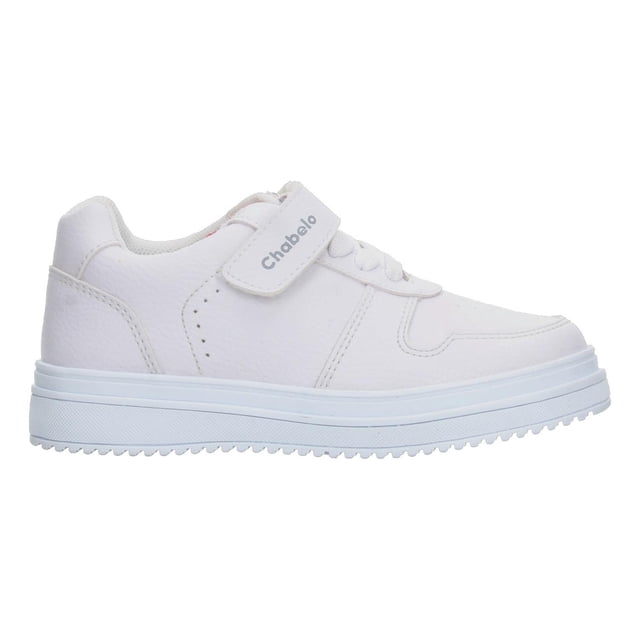 Tenis Deportivo Escolar Niño Chabelo Color Blanco Lengueta Roja Sports Casual Junior Infantil blanco 19.5 MX