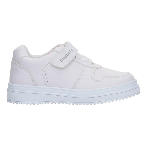 Tenis Deportivo Escolar Niño Chabelo Color Blanco Lengueta Roja Sports Casual Junior Infantil blanco 18.5 MX