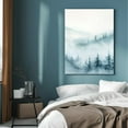 thumbnail image 4 of Hieng Foggy Forest Trees Landscape Wall Art, Blue Misty Spruce Forest Painting Artwork, Nature Scene Canvas Art for Living Room, Bedroom Unframed, 4 of 6