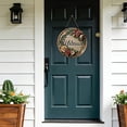 thumbnail image 6 of Welcome Door Sign, Wooden Circular Plaque, Flower Wreath Hanging, Home Wall Decor for Entrance, Decorative Doorplate for Indoor Use,for Home, Festival, and Gift(Yellow,), 6 of 9