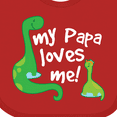 thumbnail image 4 of Inktastic My Papa Loves Me Dinosaur Boys Baby Bib, 4 of 4
