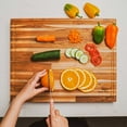 thumbnail image 3 of Rectangular Teak Wood Cutting Board (20" x 15") with Juice Groove - Large, 3 of 5