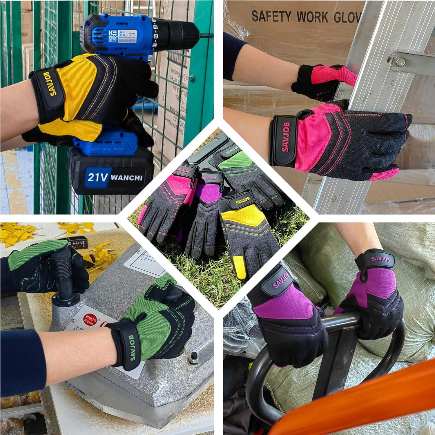 Safety Work Gloves for Men&Women,Utility Working Gloves,Mechanic Gloves,Yard Work Gloves,Performance Fit,Touchscreen