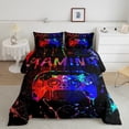 thumbnail image 2 of Castle Fairy Gradient Video Game Twin Comforter Sets,Abstract Ombre Gamer Bedding Set, 2 of 8