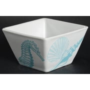 Open Box 222 Fifth Coastal Life Blue Individual Square Appetizer Bowl 10726219
