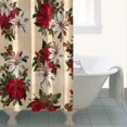 thumbnail image 4 of Multicolor Christmas Floral Pattern Shower Curtain 36"x72" ,Bathroom Decorative Shower Curtains Set with 12 Hooks,Modern Waterproof Washable Shower Curtain, 4 of 6