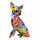 thumbnail image 4 of Estatua de perro chihuahua de resina colorida perfecl decoración moderna, 4 of 8