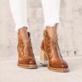 thumbnail image 1 of JFBUJC Style Ladies Pointed Cowboy Boots Black Fashion High Heel Ankle Boots Embroidered Rivet Punk Style Short Boots Plus Size, 1 of 5