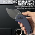 thumbnail image 4 of Kansept Wasp Folding Pocket Knife,2.36" Gray TiCn Coated 154CM Blade,Light Gray G10,T2144F1, 4 of 7