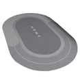 thumbnail image 1 of Alfombrilla de baño Zulema simple Respaldo de goma suave Gris ovalado S, 1 of 8