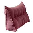 thumbnail image 1 of NAOJIE Triangular Wedge Pillow Queen,Backrest Positioning Support Cushion for Sitting in Bed,Back Rest Removable Reading Pillow Headboard Pillow Full Size(Wine,XS), 1 of 3