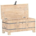 thumbnail image 4 of vidaXL Chest Storage Box Trunk Bench Hall Cabinet Furniture Solid Wood Acacia, 4 of 16