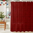 thumbnail image 6 of Shower Curtains Sets for Bathroom Decor Traditional Swirling Floral Seamless Design Waterproof Bathroom Curtain with Hooks, Christmas Red for Bathroom Decor,36x72IN, 6 of 9