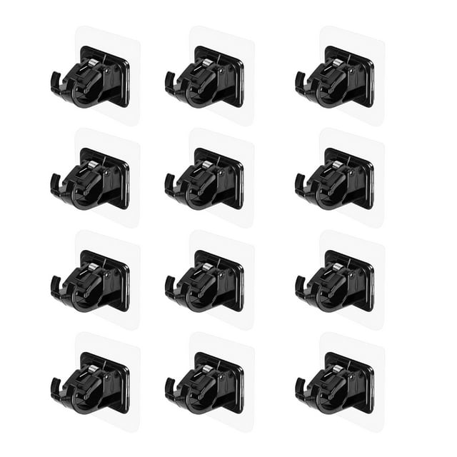 Under 10 Hooks 16Pcs Curtain Rod Hook Hang Curtain No Punch Towel Rod Curtain Rod Fixing Clamp Hook