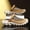 Khaki, variant on Plus Size Men's Handmade Toe Post Slides, Breathable Non-Slip Summer Sandals with Spliced Upper, Lightweight Comfort Beach Outdoor Casual Two-Wear Slippers