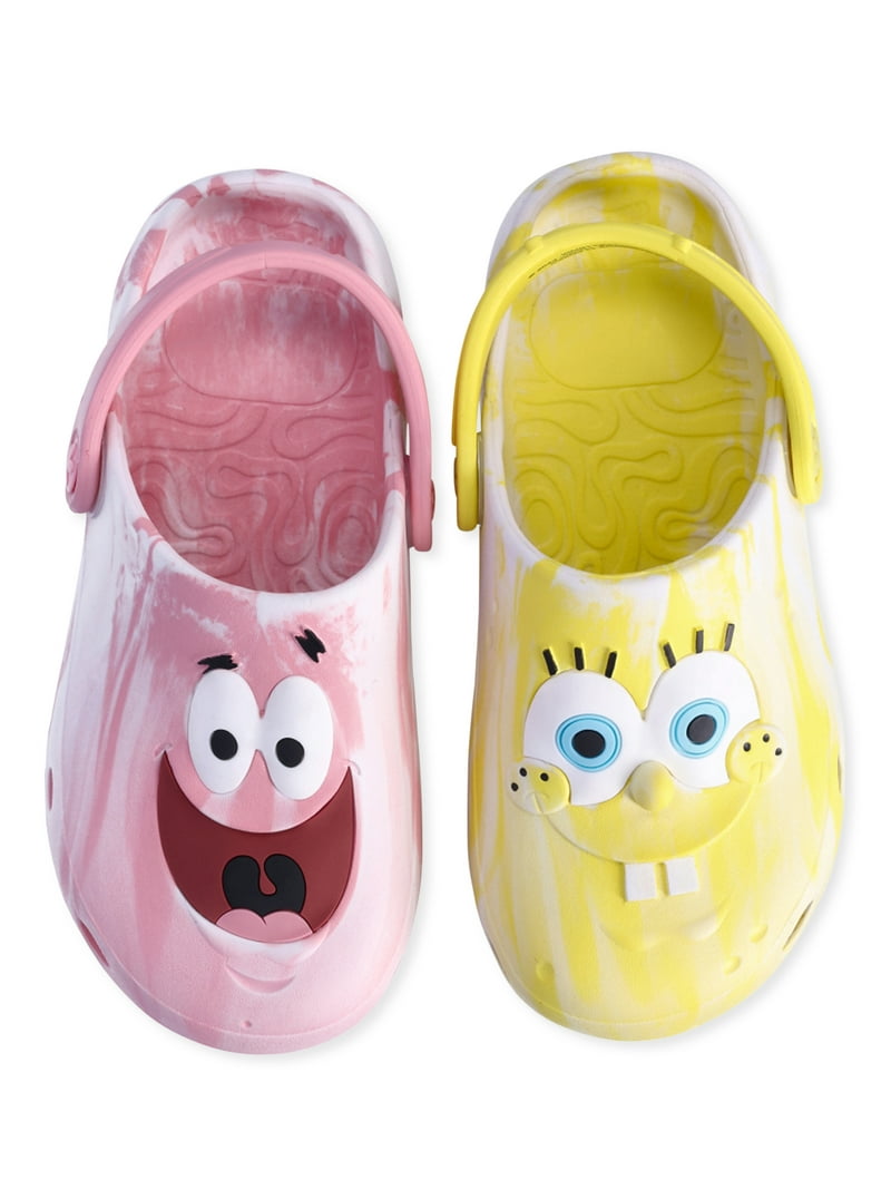 SpongeBob SquarePants Big Boys Clog Sandals, Sizes 13-6 - Walmart.com