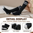 thumbnail image 4 of JIANFANG Fuzzy Socks for Women 3 Pairs Knee High Fluffy Soft Warm Stocking Cozy Slipper Plush Winter Long Christmas Socks, 4 of 6