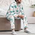 thumbnail image 7 of Salouo Turtles And Seahorses Print Button-Front Long Sleeve Pajama Set for Men, Soft 2Pjs Men's Long Sleeve Sleepwear-XX-Large, 7 of 7
