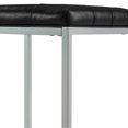thumbnail image 3 of Inspired Home Jace Faux Leather Cube Ottoman Tufted Metal Frame Modern, Black, 3 of 7