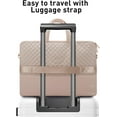 thumbnail image 4 of Kamlui Women's Waterproof PU leather Quilted 15.6" Laptop Tote Bag, Khaki, 4 of 14