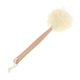 thumbnail image 5 of Cepillo de esponja exfoliante de malla con mango largo de madera natural - Esponja para ducha y baño Blanco, 5 of 6